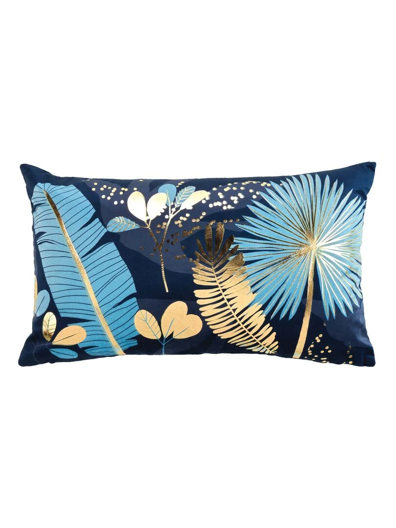 Housse de Coussin Collection Feuilles de prusseor   Bleu