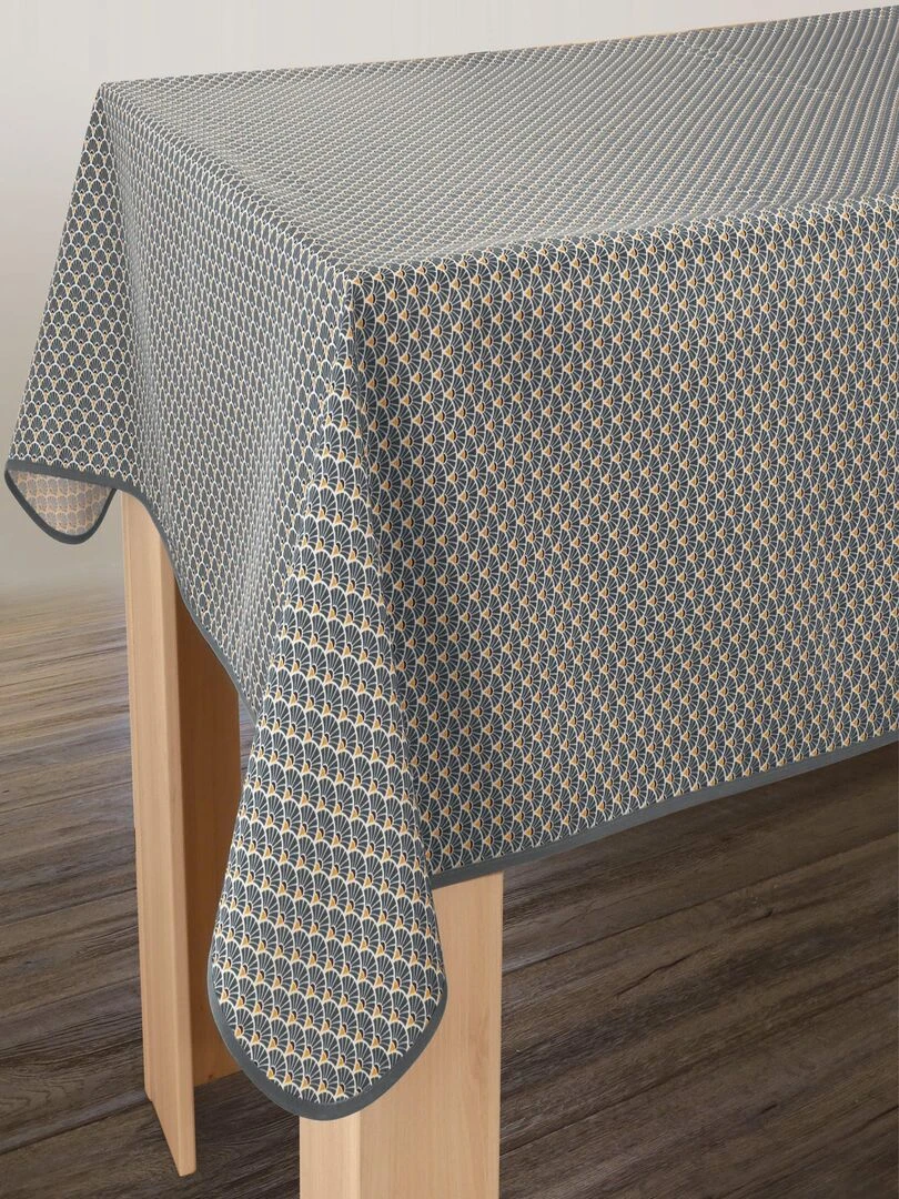 Nappe Anti taches Paon anthracite Rectangle 150 x 200 cm Gris foncé