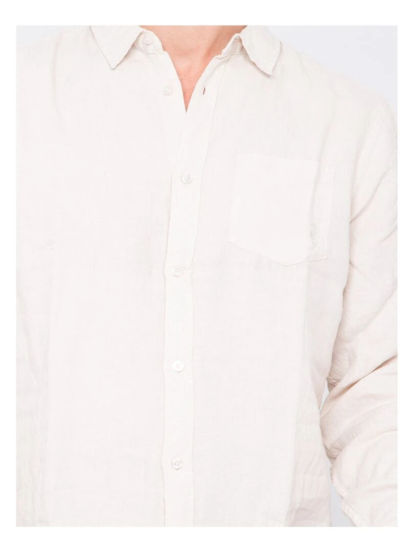 Chemise manches longues pur lin DALAMO   Beige