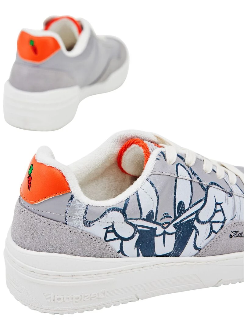 Basket à Lacets Desigual Metro Bugs Bunny   Gris
