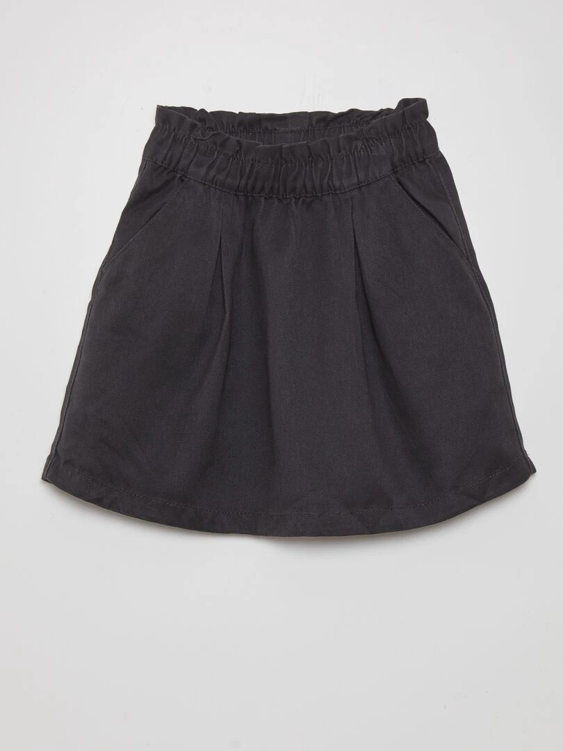 Jupe paper bag avec poches Noir