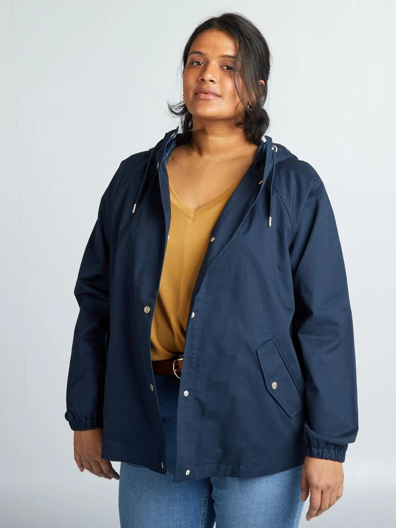 Parka à capuche   Bleu