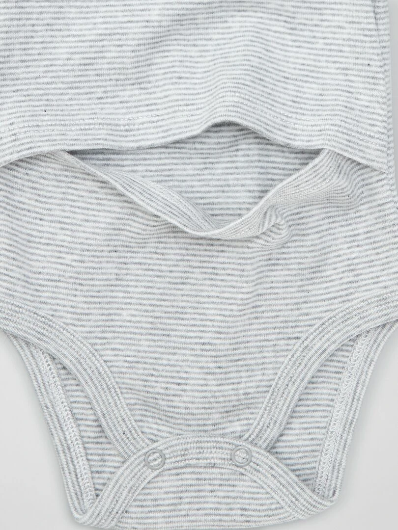 Lot de 2 bodies   So Easy   Gris/blanc