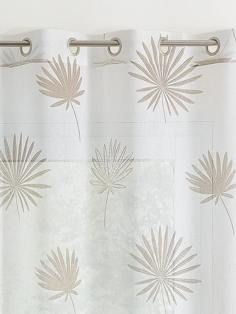 Voilage bohème Effet lin Beige