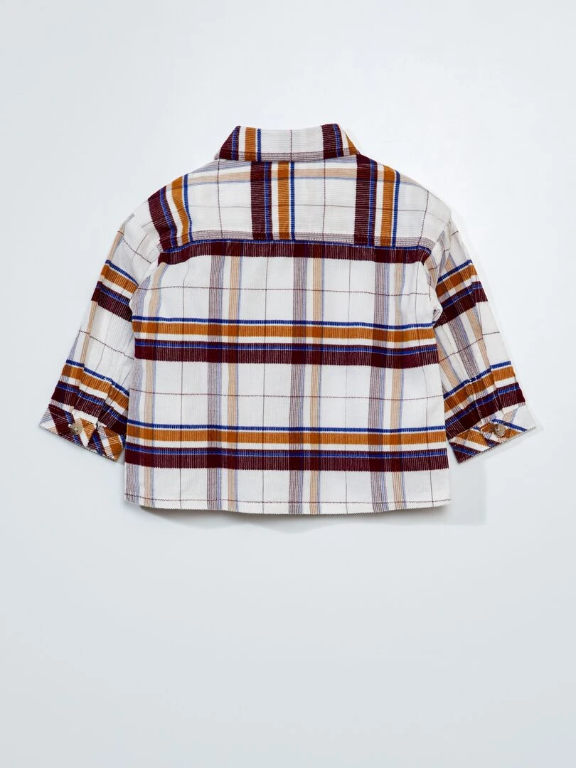Chemise en velours Blanc