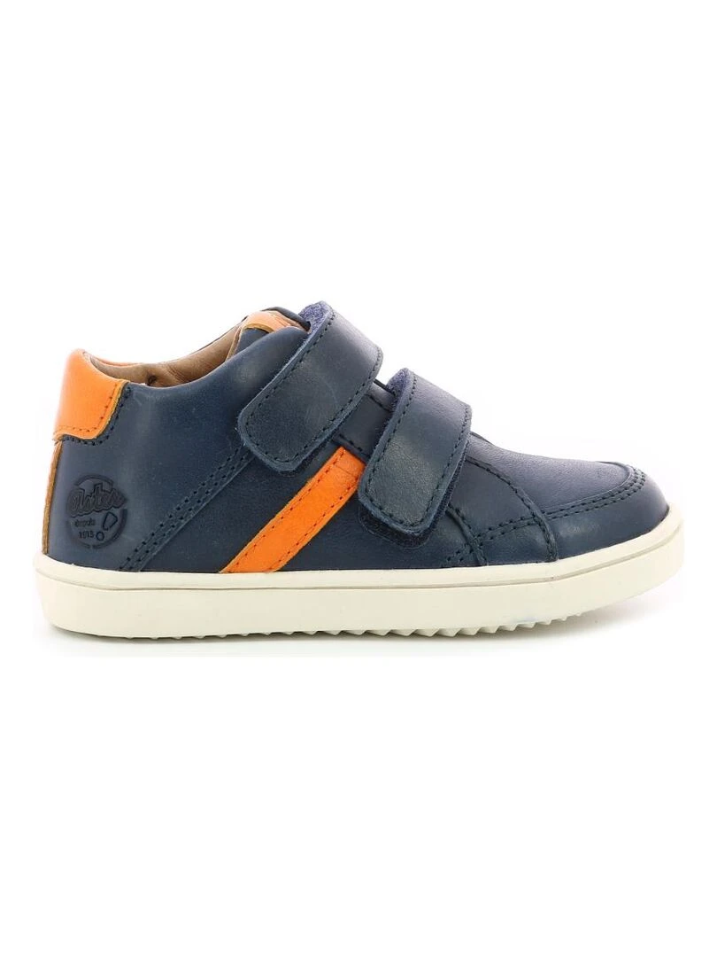 Sneakers hautes Cuir Woukro   Bleu marine
