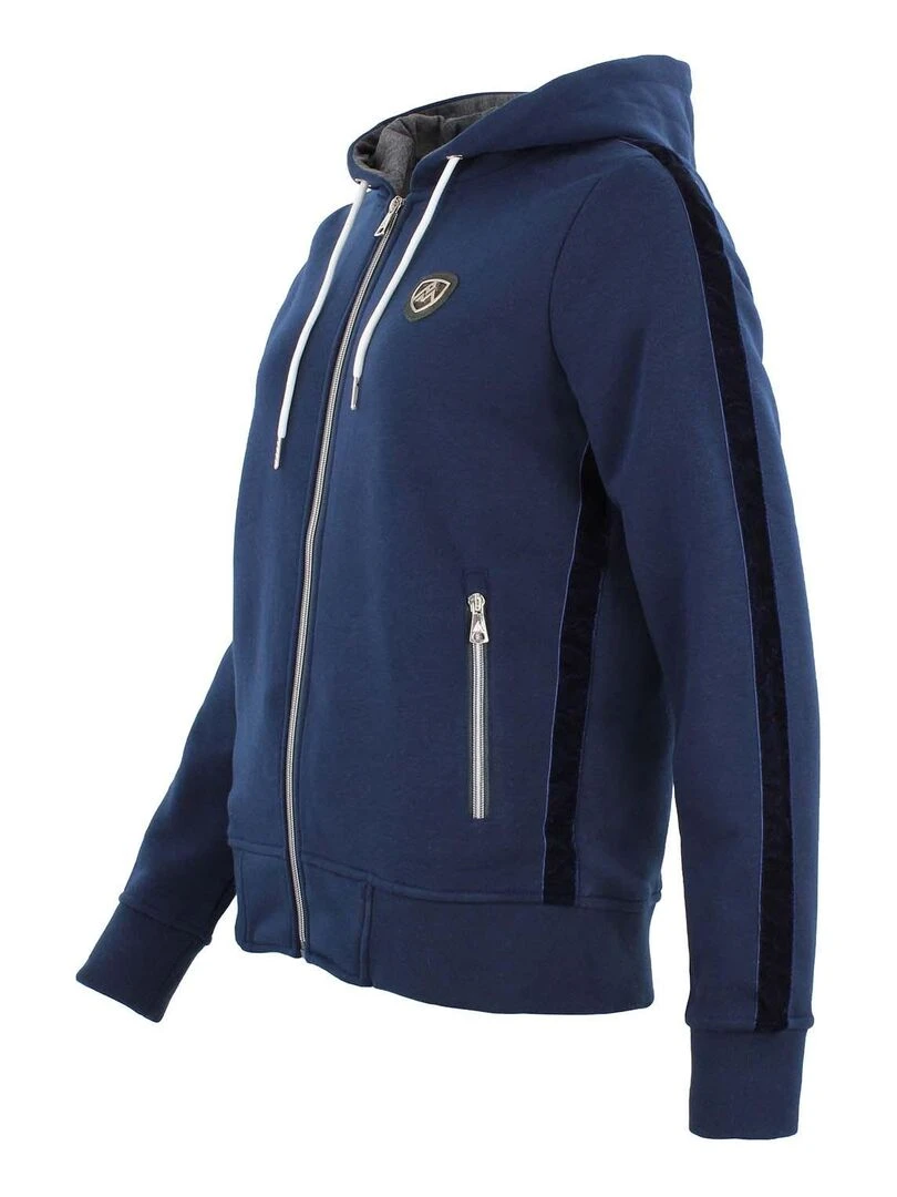 Sweat zippé à capuche femme ALICE   Bleu marine