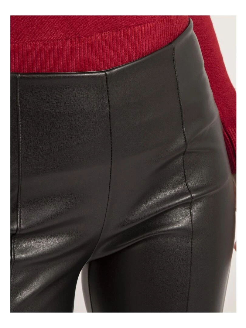 Pantalon legging simili cuir ELENA   Noir