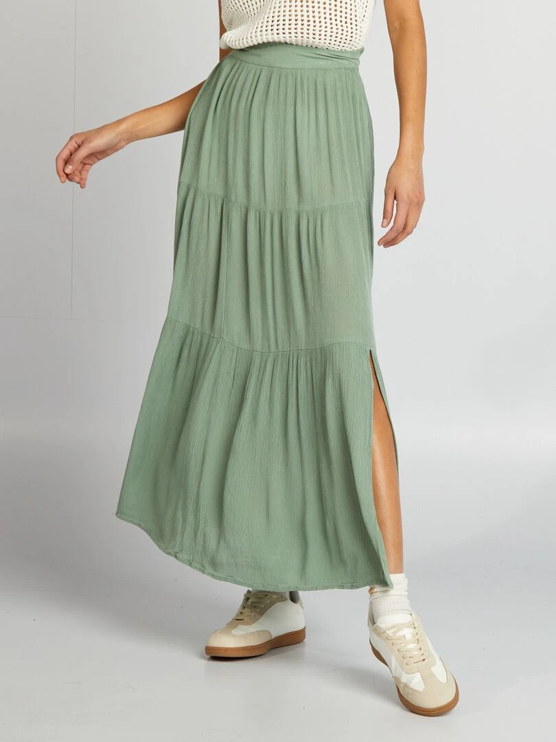 Jupe évasée   Vert
