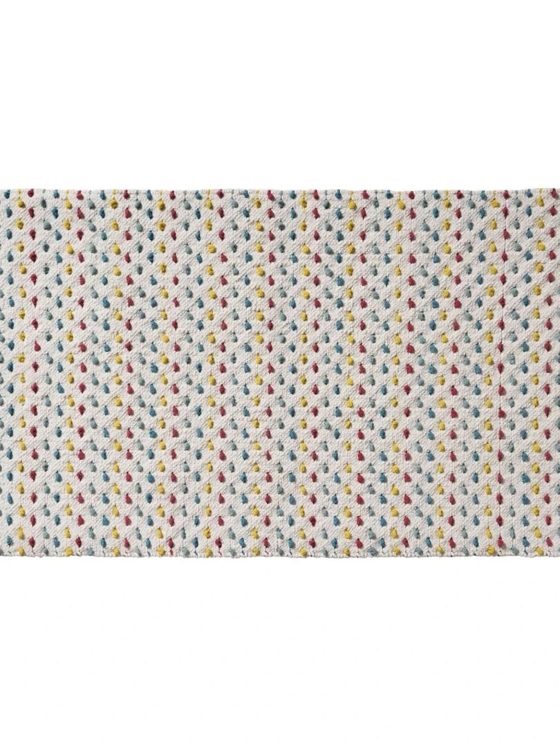 Guy Levasseur Tapis en coton fantaisie multicouleur Beige
