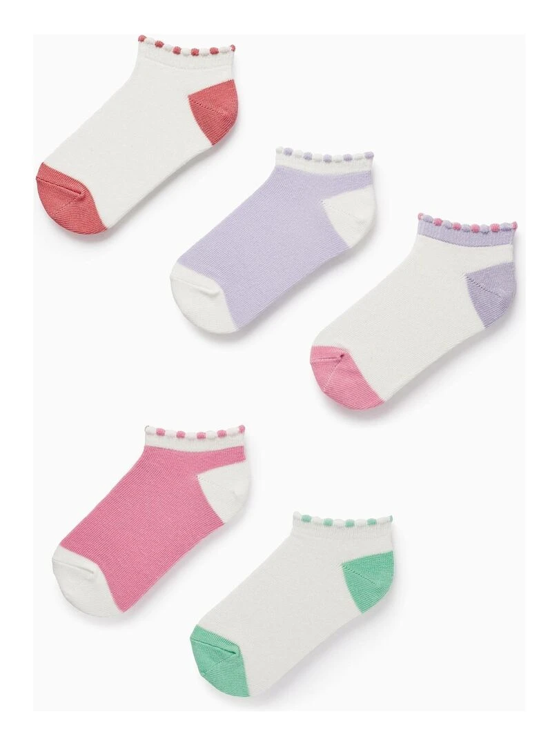 Lot 5 Paires de Socquettes pour Fille THE WAVE TRIBE Multicolore