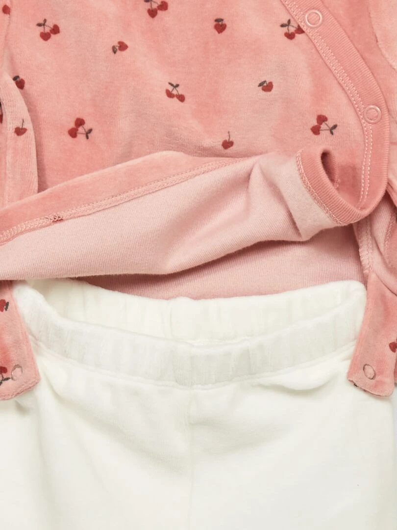 Ensemble pyjama   2 pièces   Rose