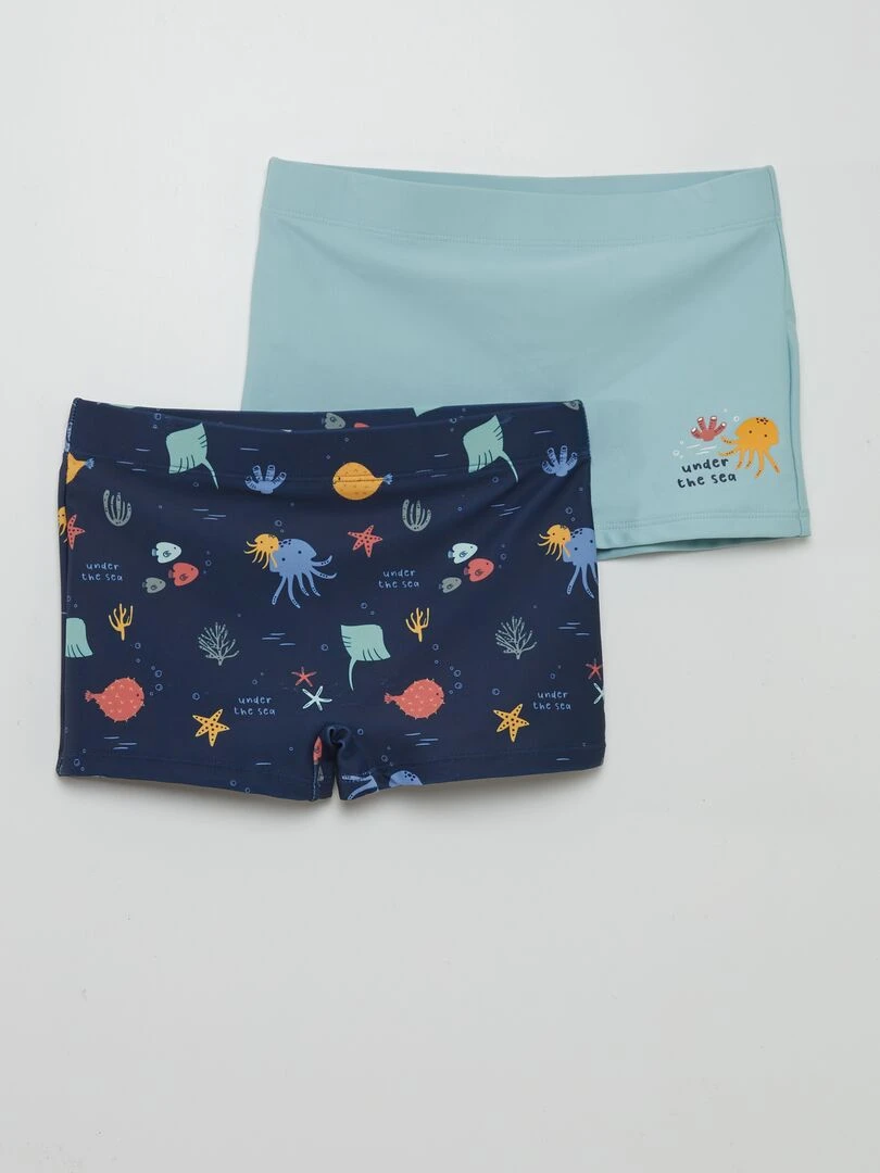 Lot de 2 boxers de bain Bleu