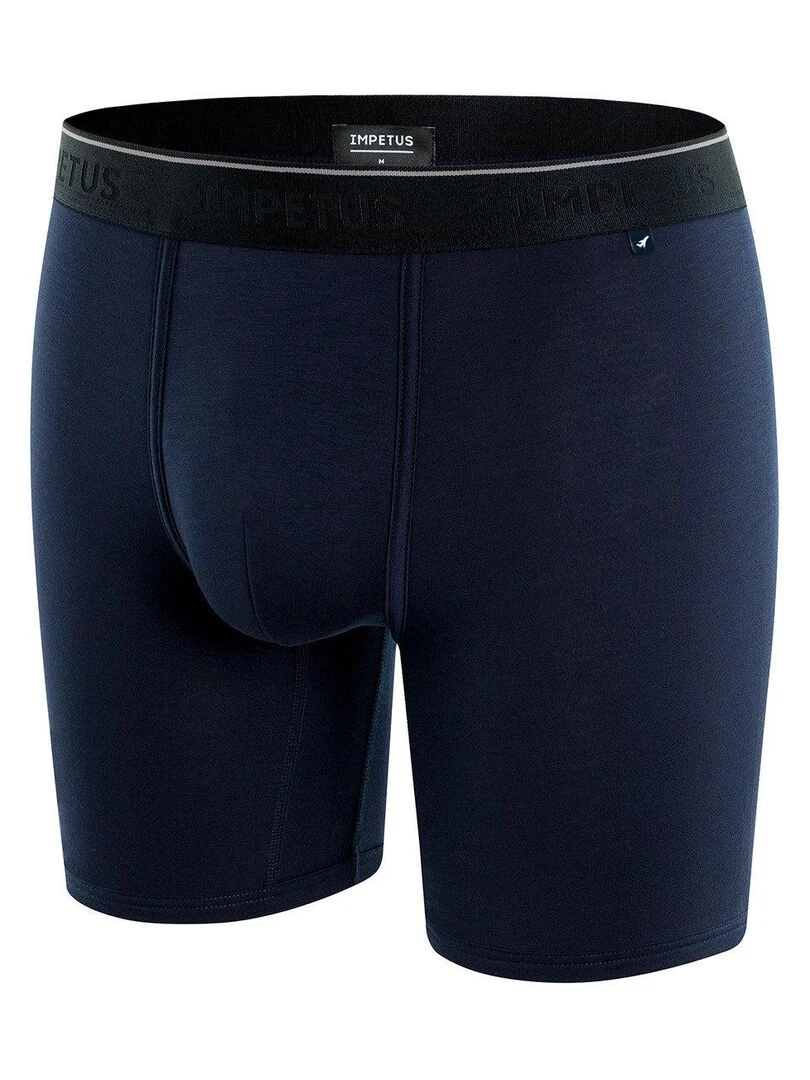 Boxer long en fibre lyocell Travel   Bleu