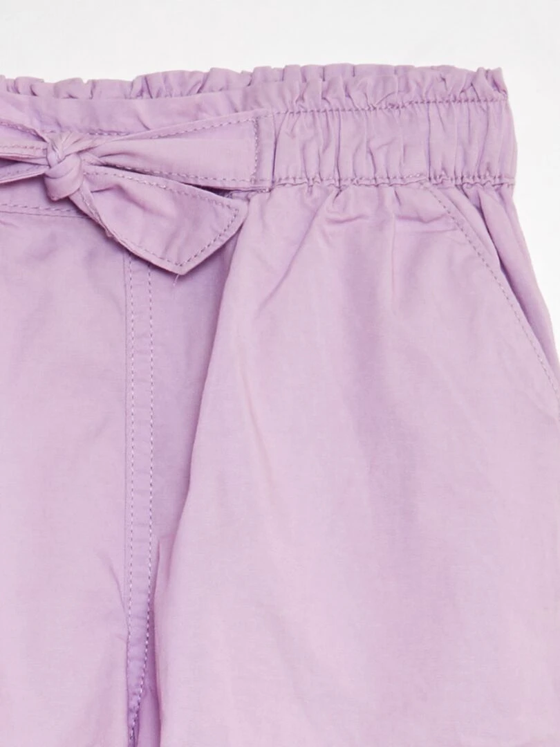 Short paperbag avec ceinture   Violet