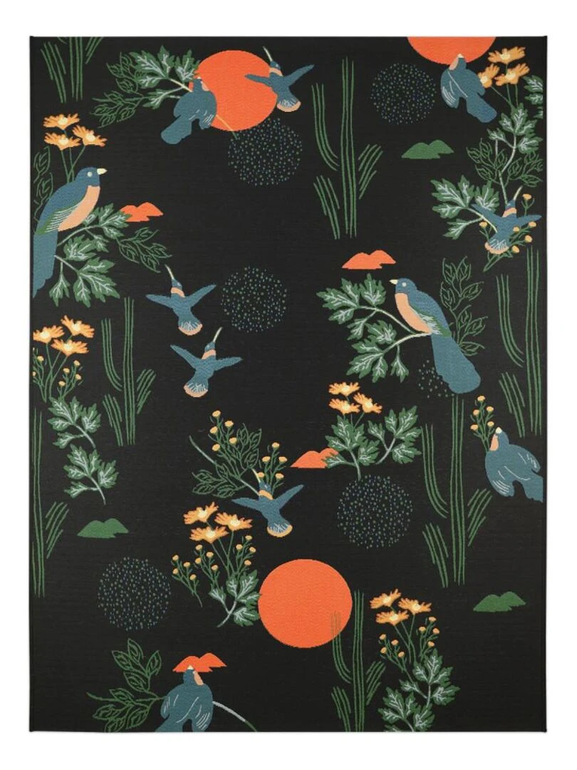 Tapis Enfant Bloom par Nattiot 140 x 200 cm Nattiot Noir
