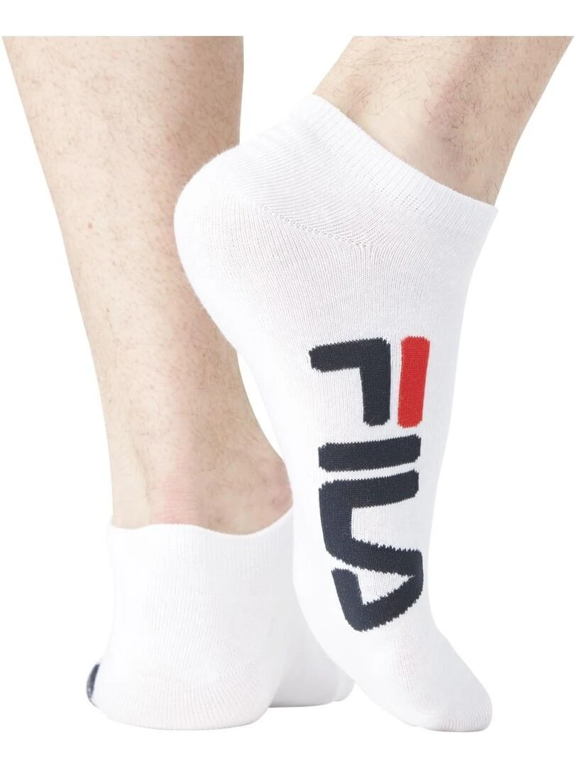 Lot de 6 Paires de Chaussettes socquettes homme 9199 Fila   Blanc