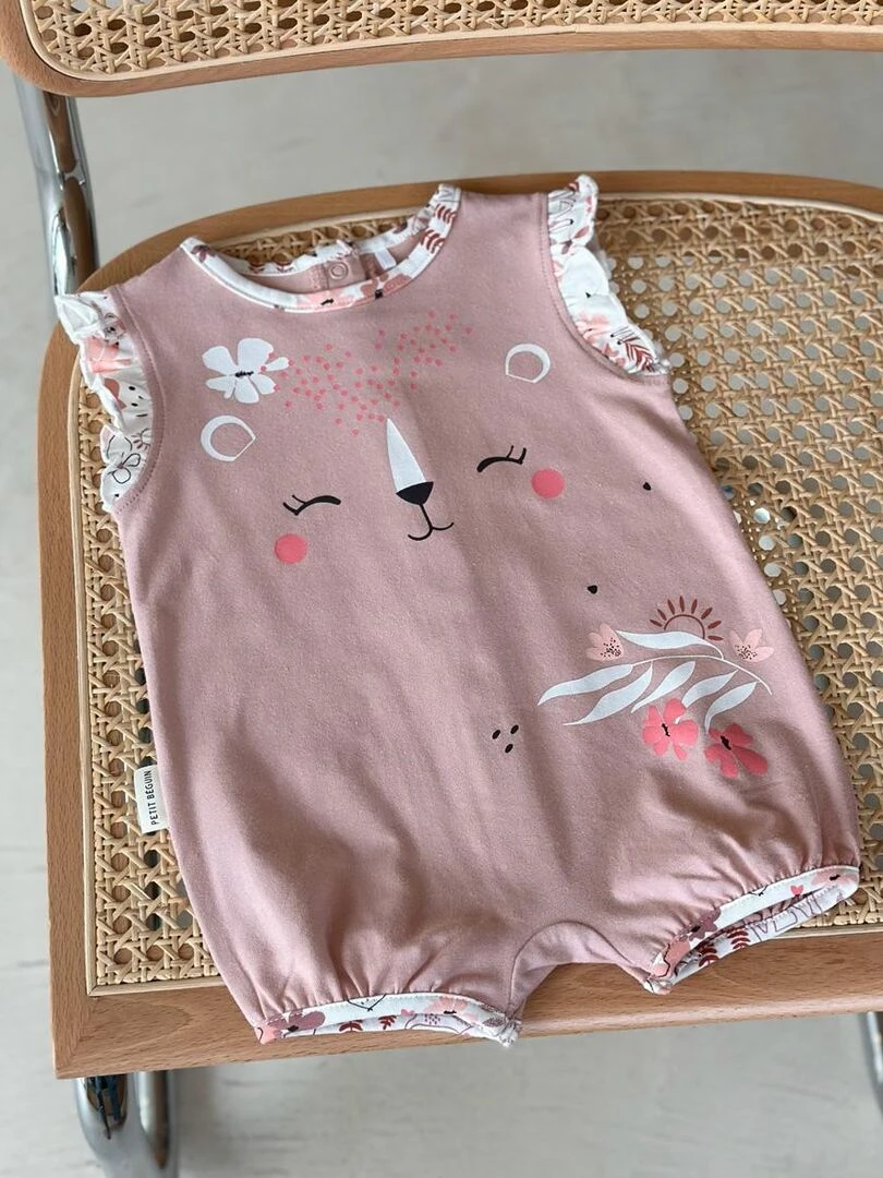 Combishort bébé Petit Safari   Rose