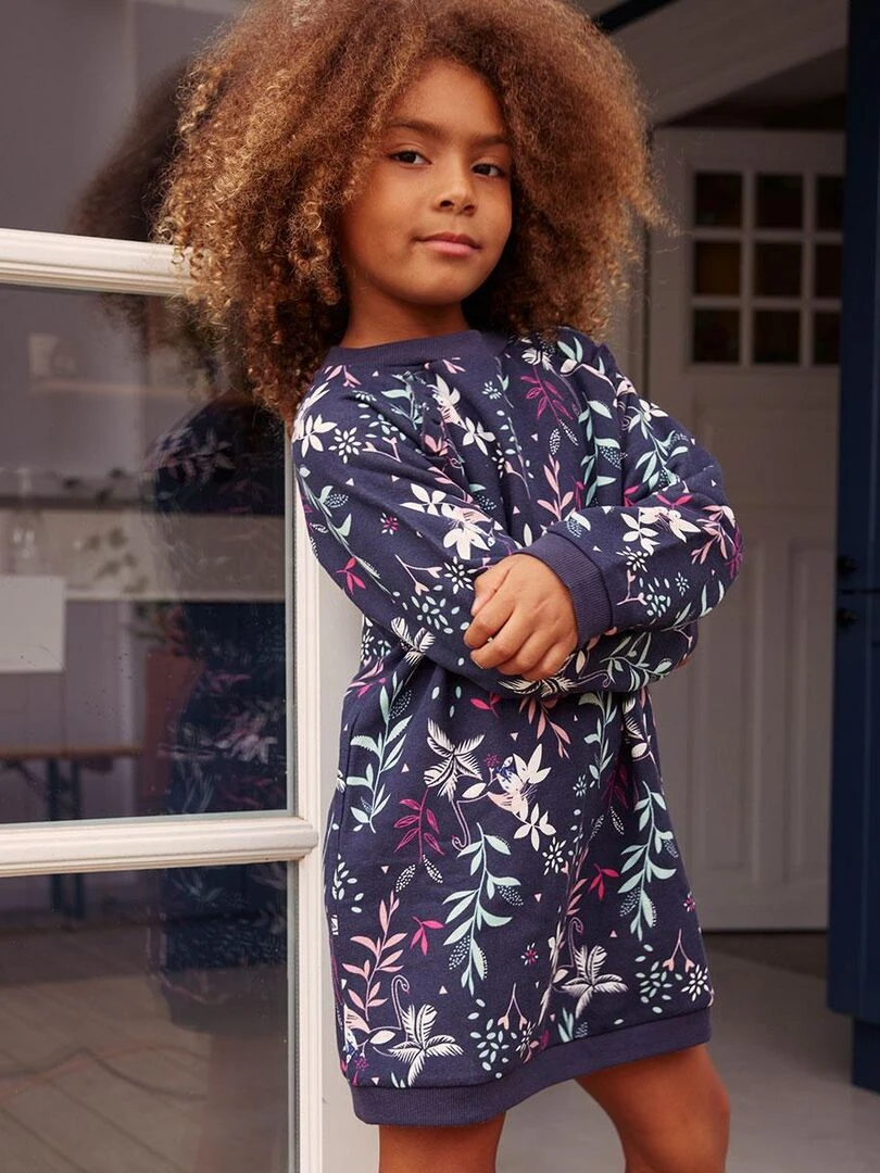 Robe enfant en molleton Maia   Bleu