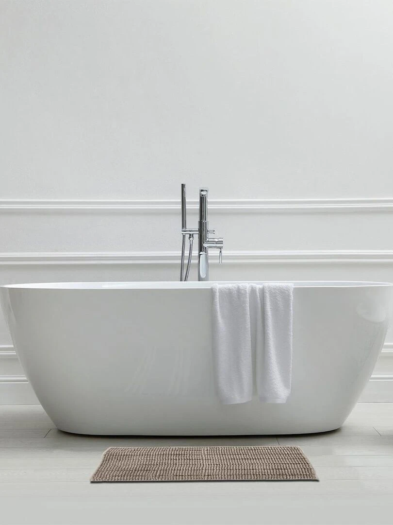 Guy Levasseur   Tapis de bain en polyester uni   Gris taupe