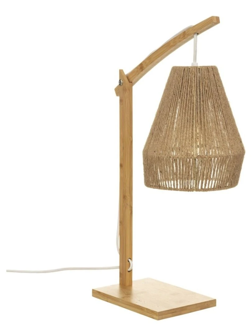 Lampe à poser arc Palm naturel H55 Beige