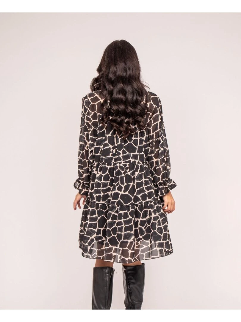 Robe courte motifs IFER Noir