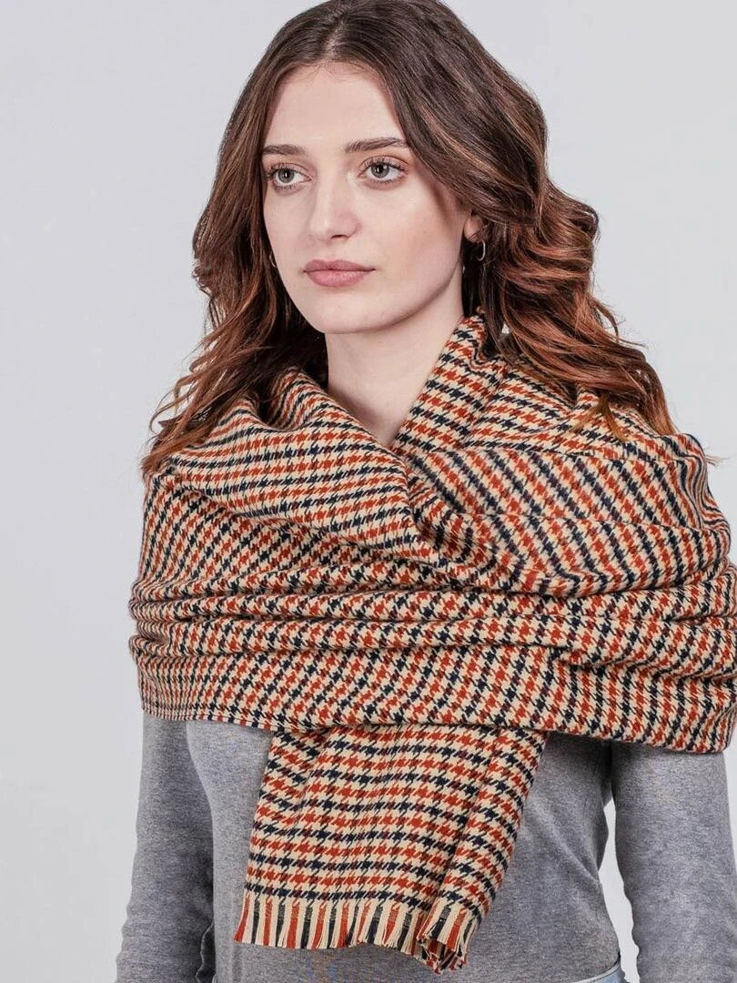 Châle Maracuja Fabriqué en France Orange