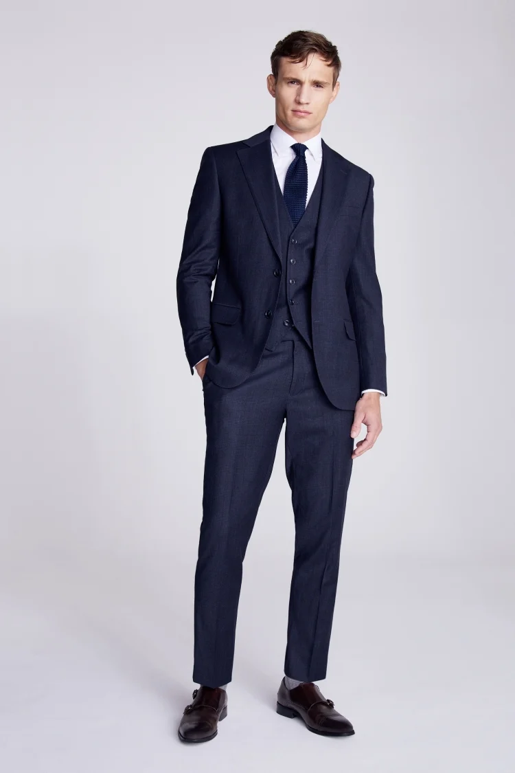 Slim Fit Ink Houndstooth Dress Jacket   Buy Online at Moss