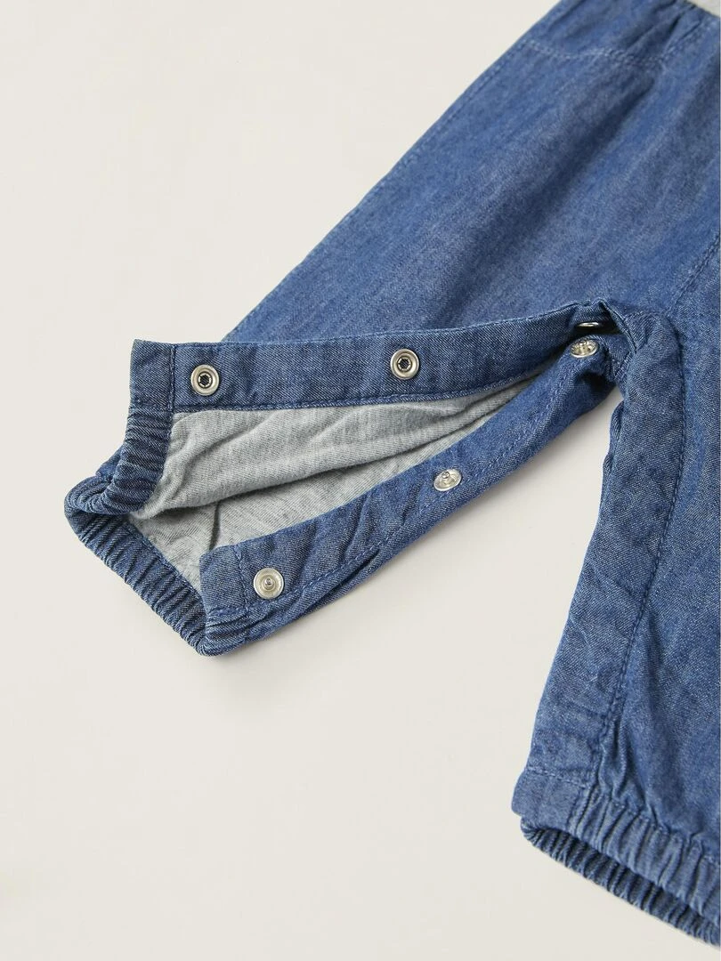 Jean en Coton avec Doublure en Jersey Nouveau Né  ESSENTIALS LINE   Bleu