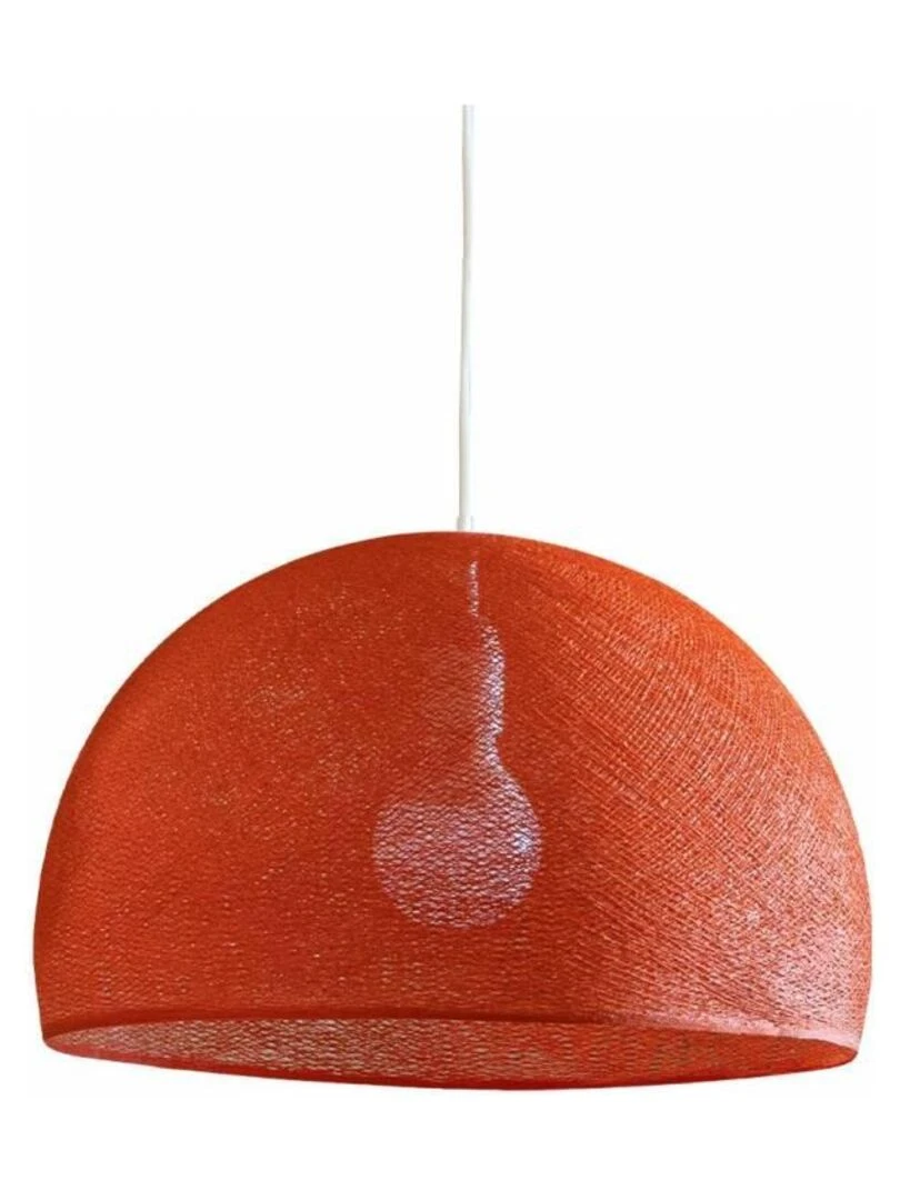 Abat jour coupole orange fifty 50 et sa suspension simple Orange