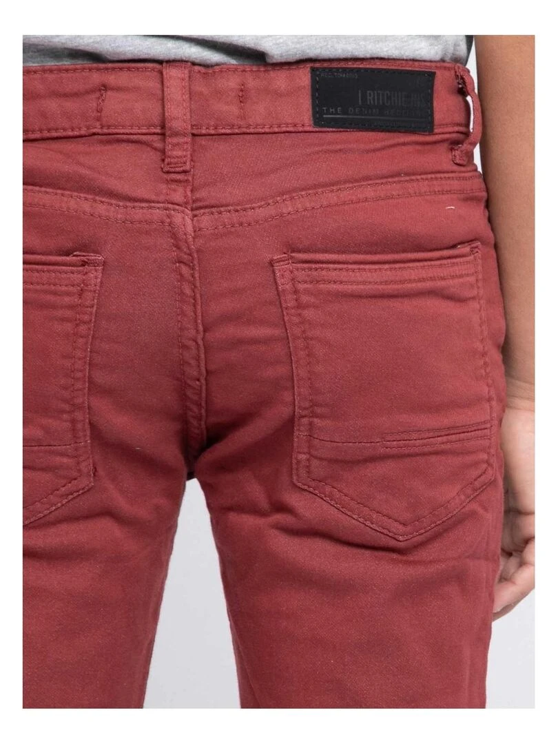 Pantalon 5 poches VAAS J   Bordeaux