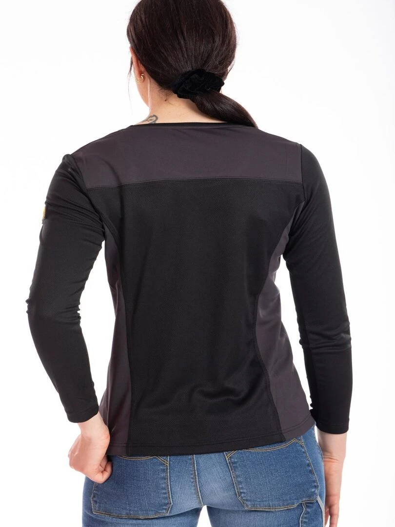 T shirt de travail à manches longues HOLLY 'Rica Lewis'   Noir