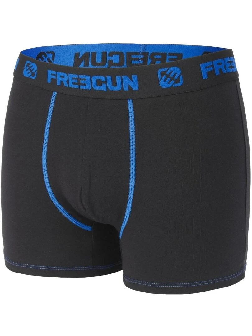 Lot de 4 boxers garçon en Coton Freegun   Noir