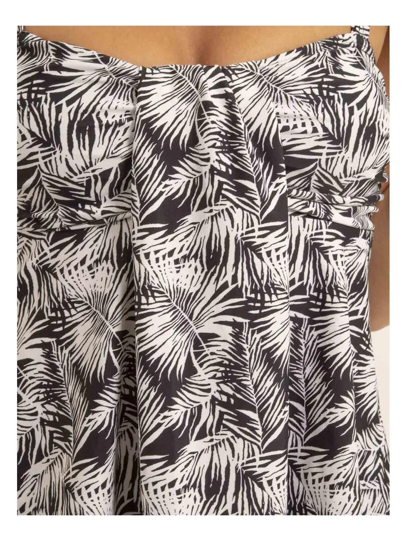 Maillot 2 pièces tankini motifs GAELLE   Noir