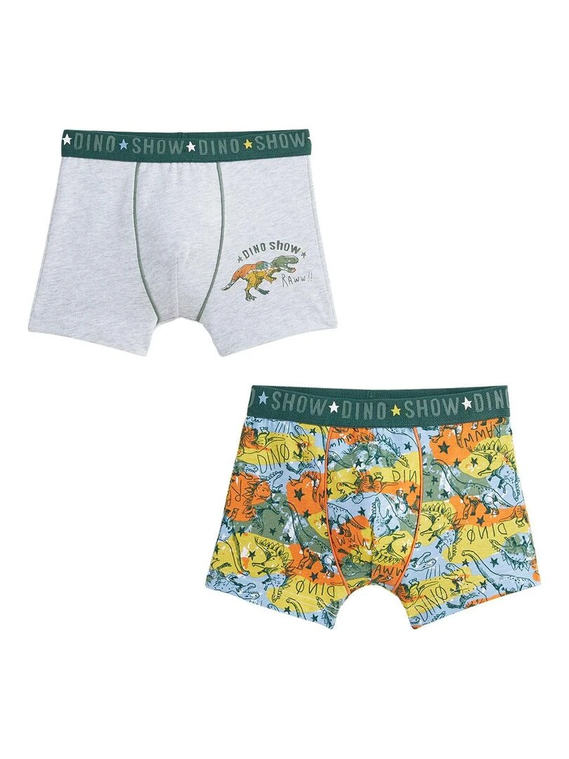 Lot de 2 boxers garçon Sully Gris