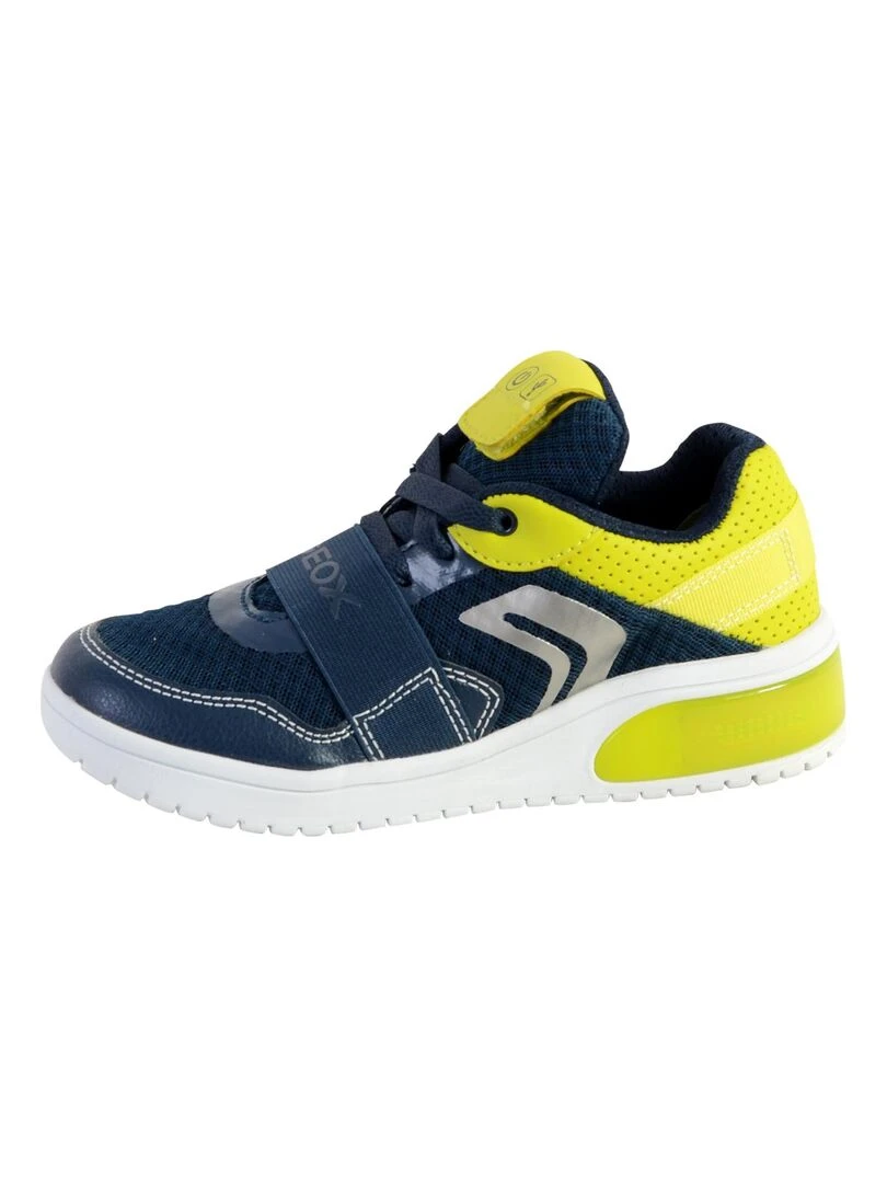 Basket Geox J Xled B.B MESH + GEOBUCK Bleu