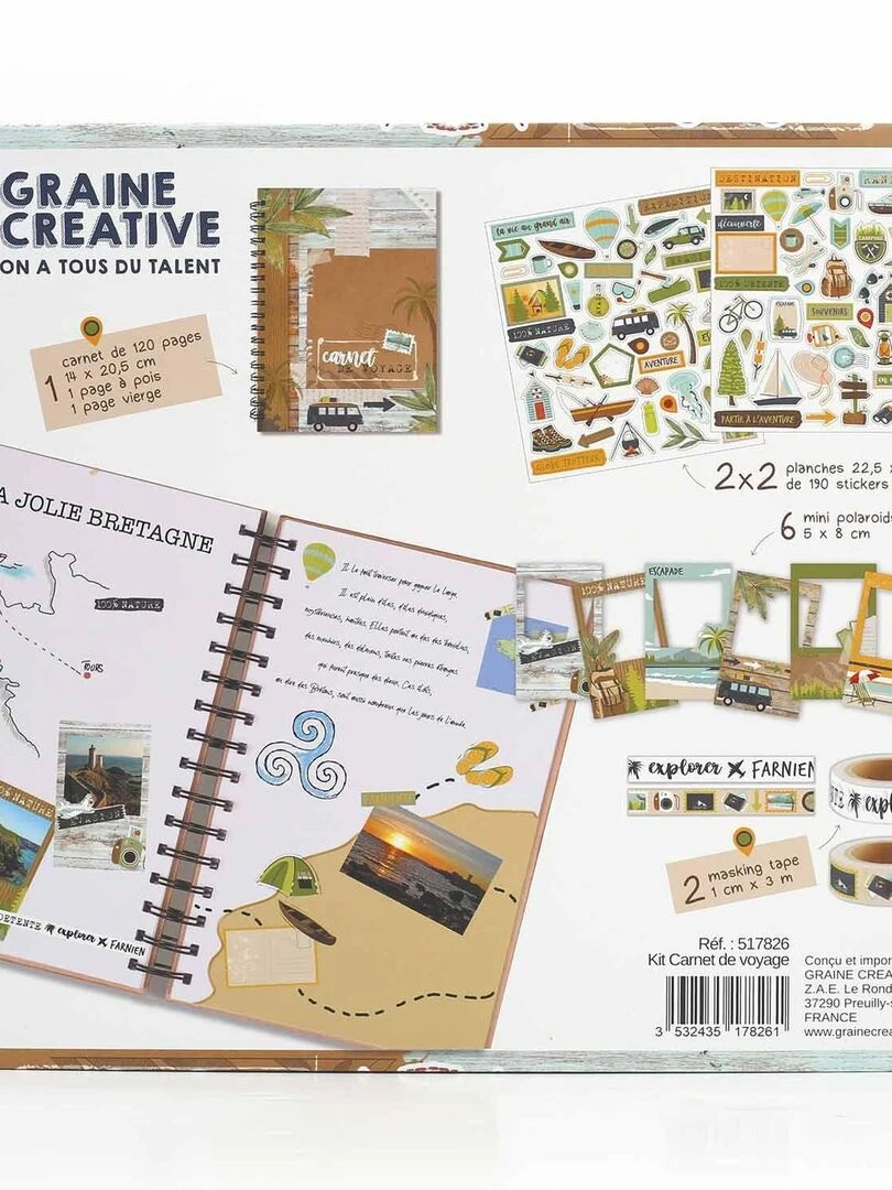 Kit carnet de voyage scrapbooking   N/A