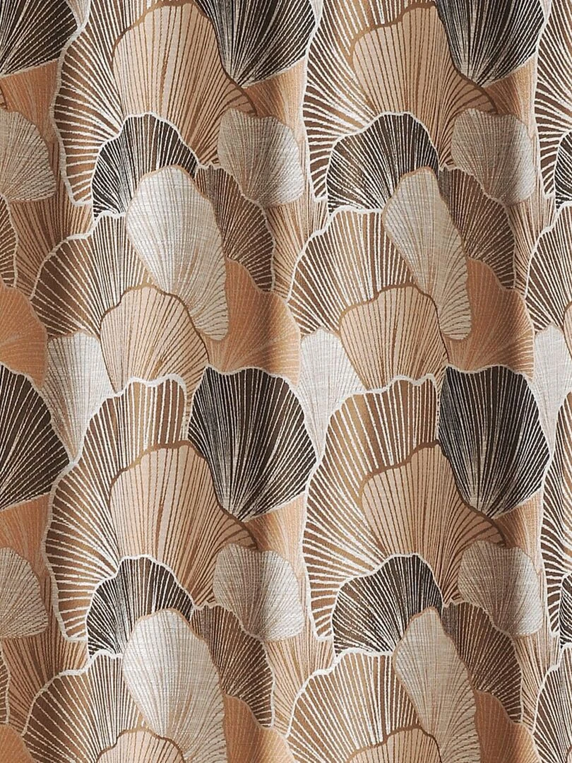 Rideau imprimé pétales de fleurs   Cuivre