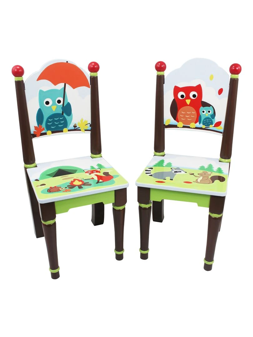 Lot de 2 chaises en bois pour chambre enfant bébé mixte Fantasy Fields TD 11740A Bleu