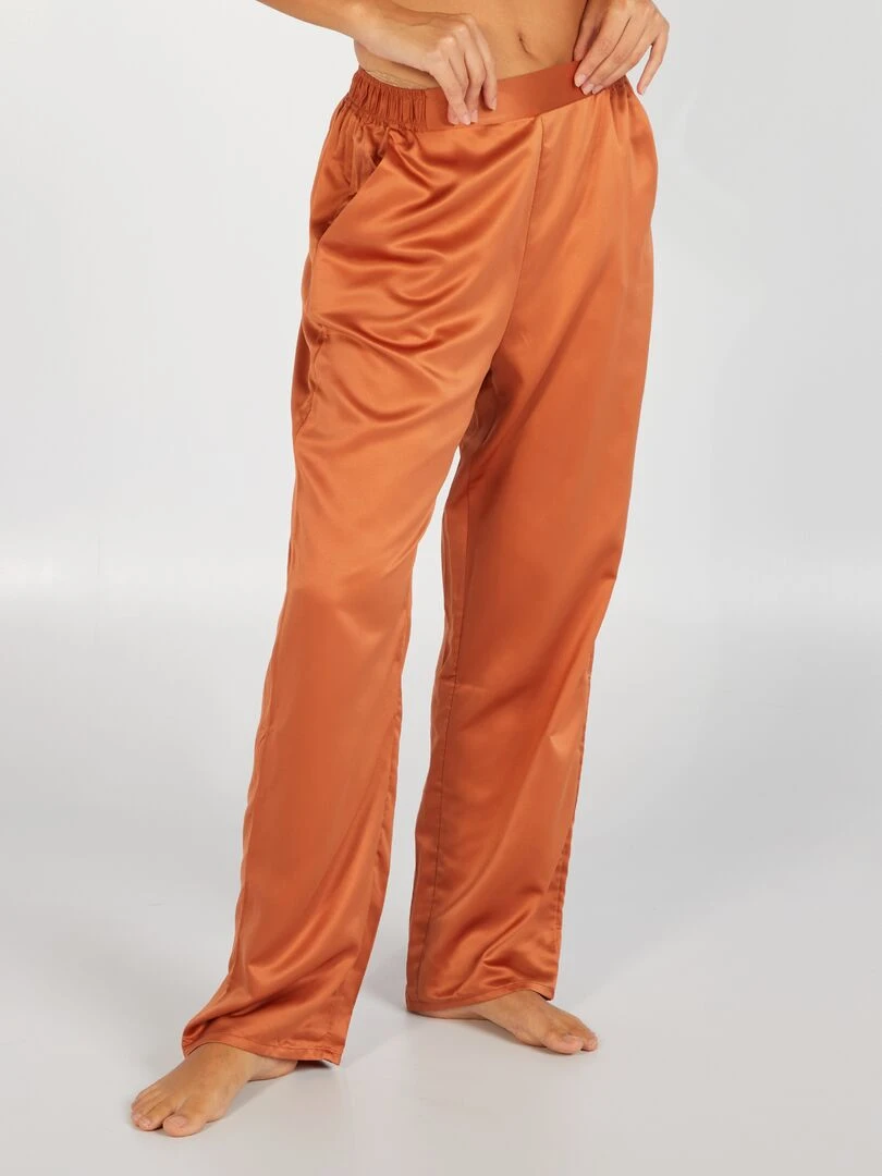 Pantalon de pyjama en satin 'Sans Complexe'   Camel