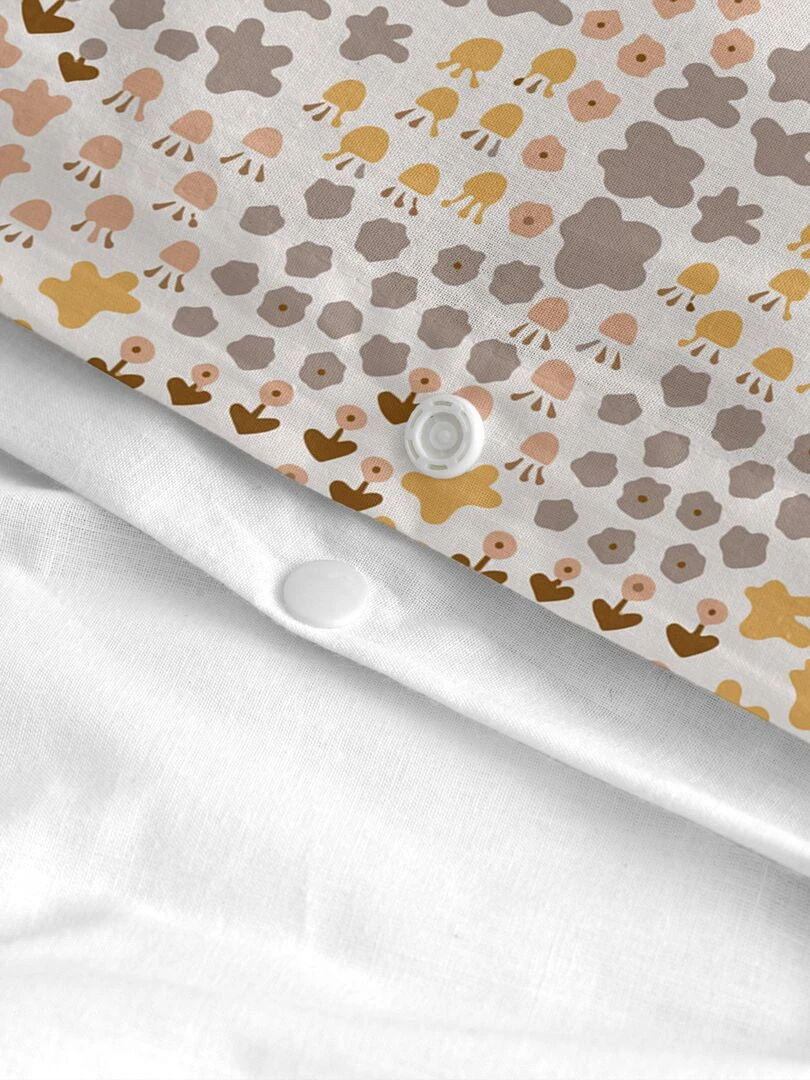 Parure housse de couette 2 pièces Autumn "Happyfriday"   Blanc