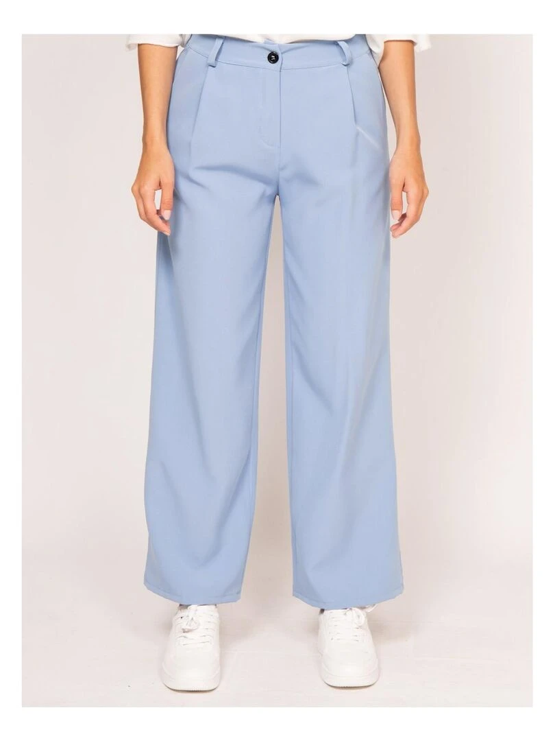 Pantalon fluide EVAN Bleu ciel