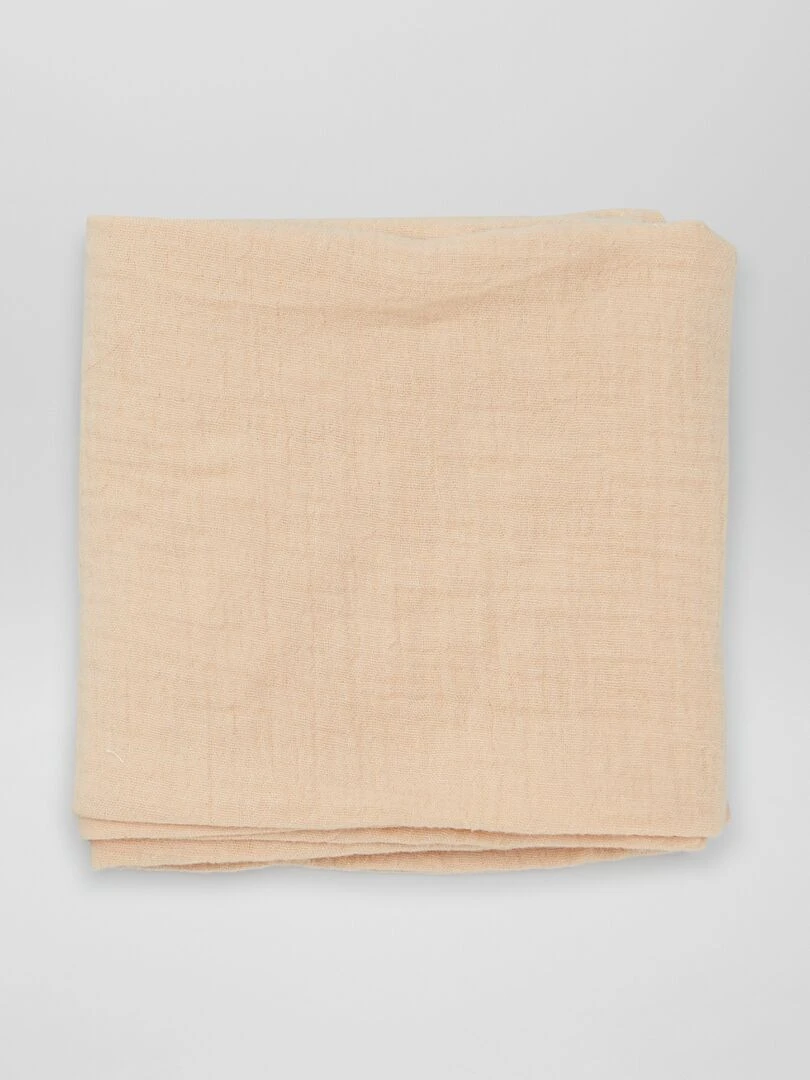 Lot de 3 langes en gaze de coton   Vert/beige