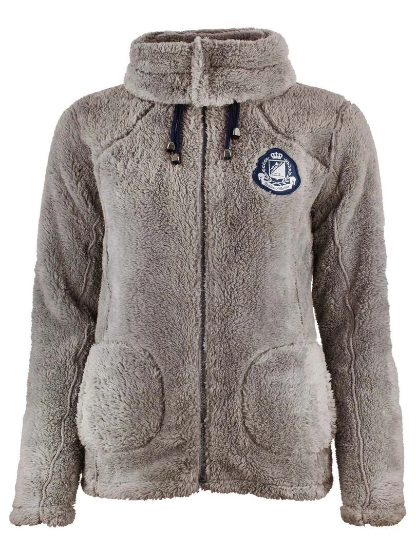 Blouson polaire femme ASANA Gris taupe