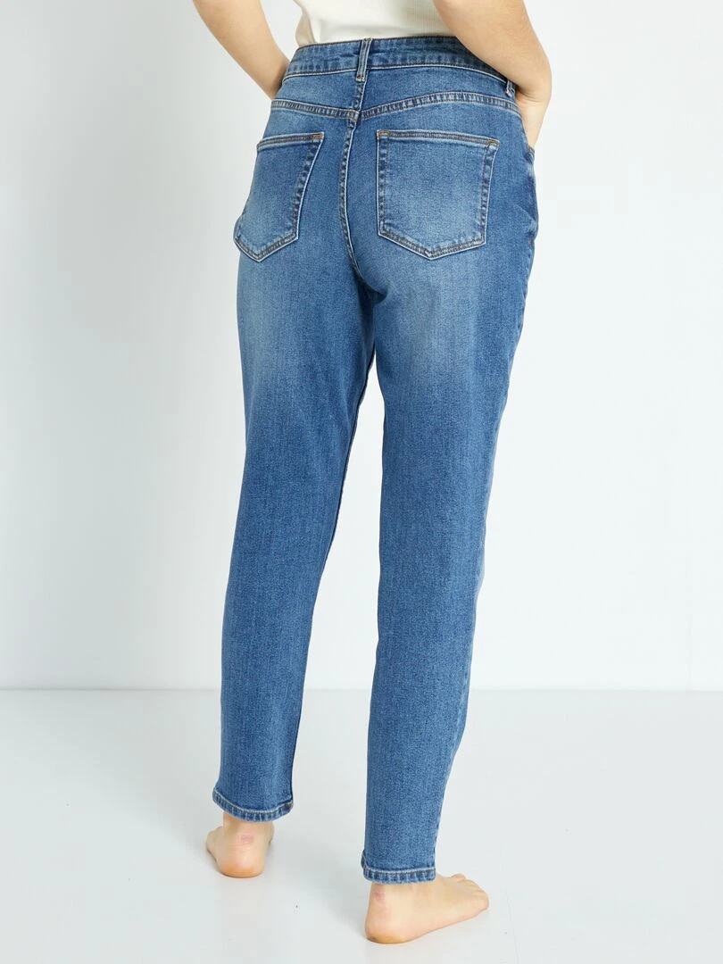 Jean mom à taille très haute   L28   Stone