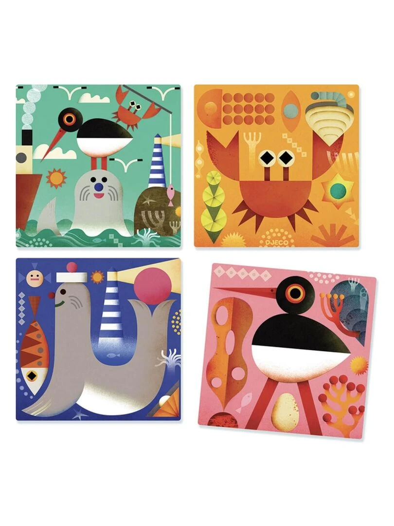 Puzzle 9 cubes en bois : Puzz Up : Sea   N/A