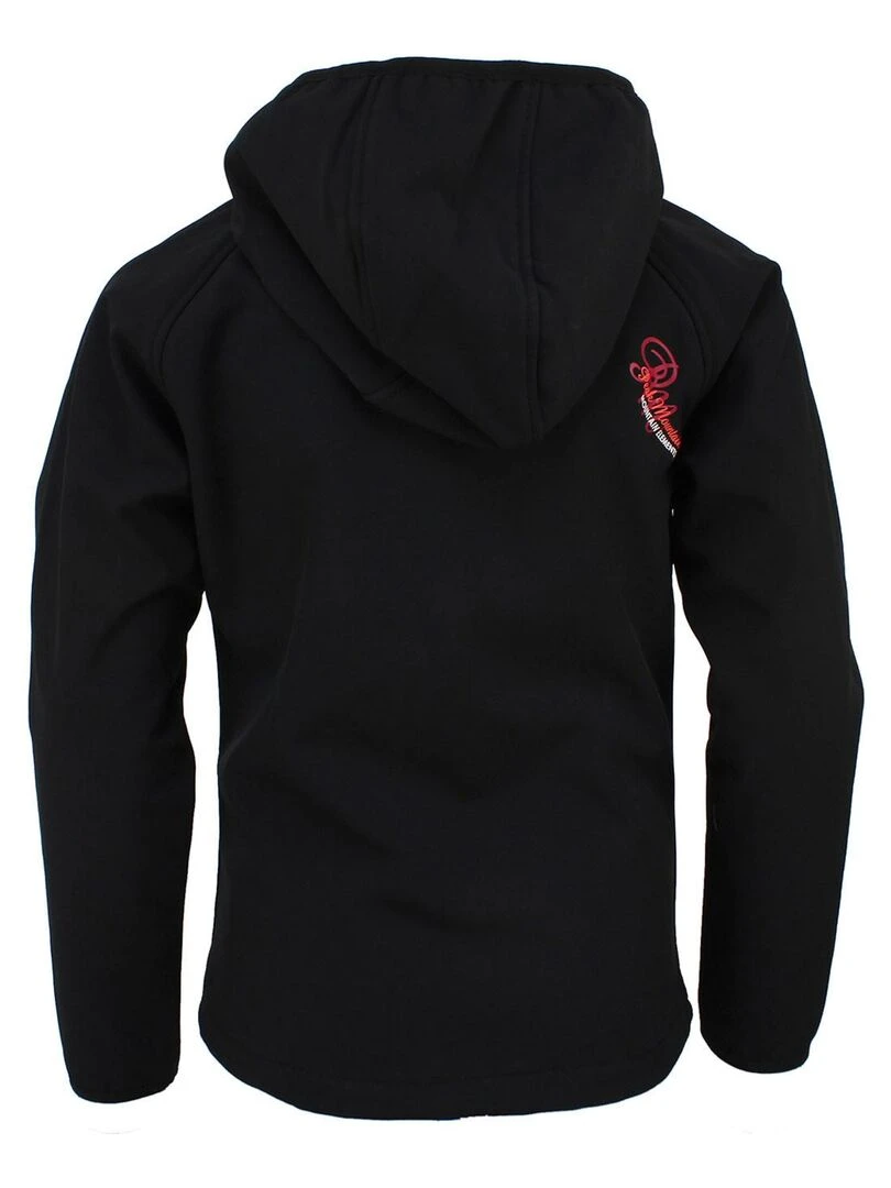 Blouson softshell fille FANSO PEAK MOUNTAIN Noir Noir