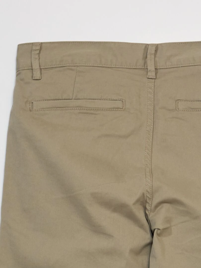 Pantalon chino en coton stretch L34   Beige