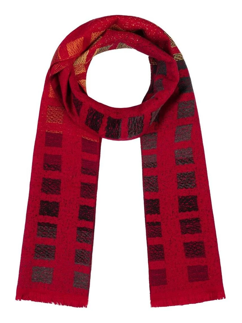 Echarpe Laine et Soie Akcia Fabriqué en France Rouge