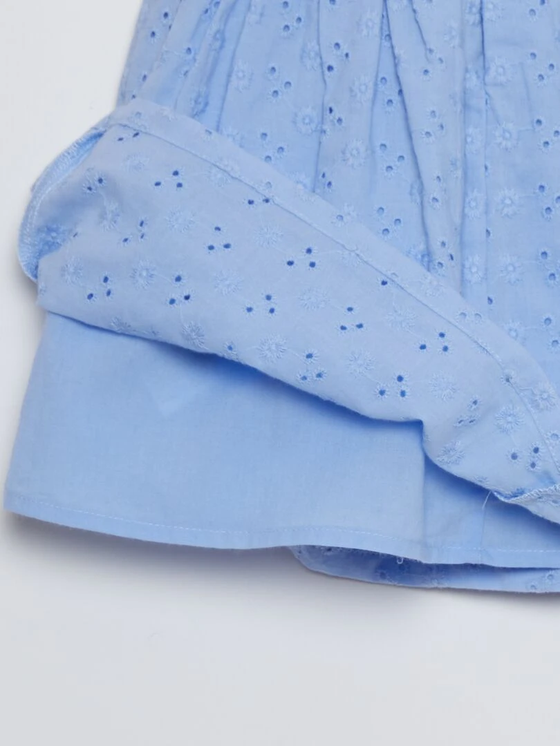 Robe avec broderies anglaises   Bleu
